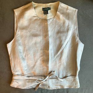 J Crew Button-down Sleeveless Blouse